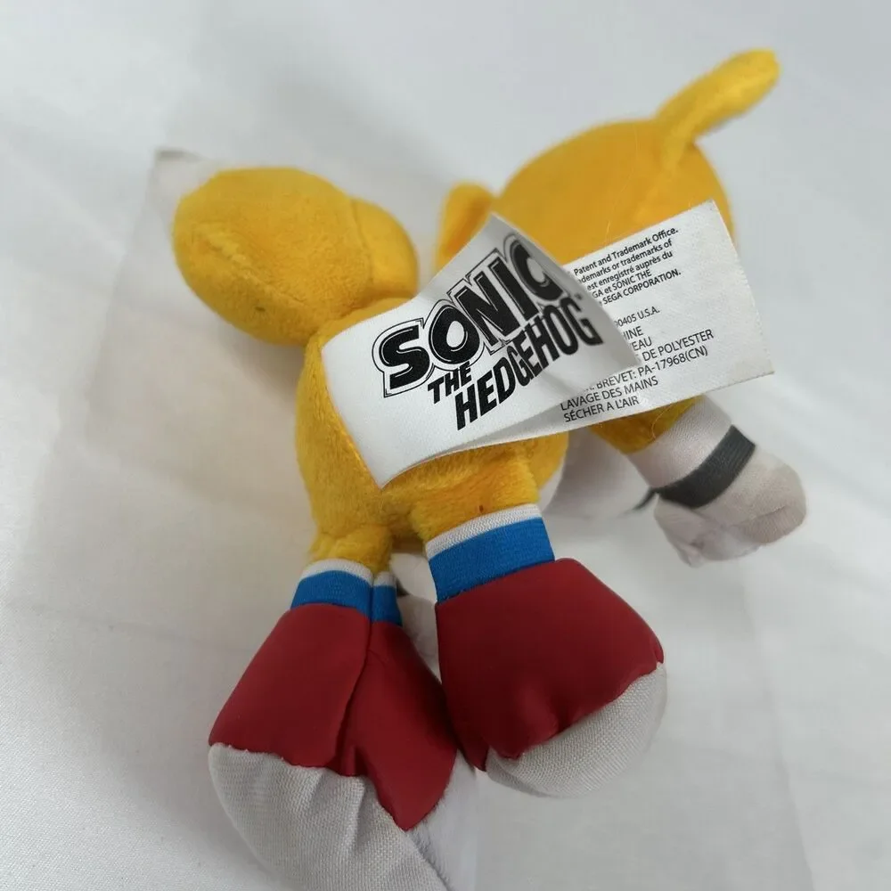 Sonic the Hedgehog Knuckles Red and Tails Yellow 8-inch Plush 2023 Stuffed Toy